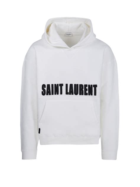 yves saint laurent white hoodie|Saint Laurent hoodie men's.